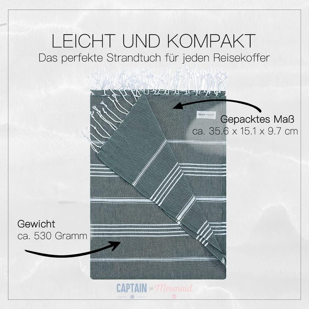 XXL Strandtuch aus 100% Baumwolle Deep Sea 220x160