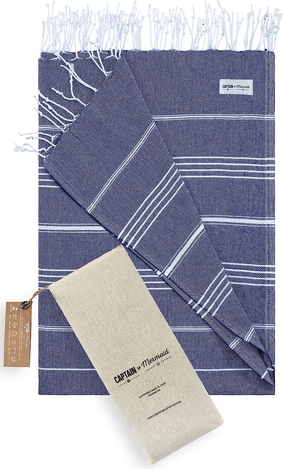 XXL Strandtuch aus 100% Baumwolle Deep Sea 220x160